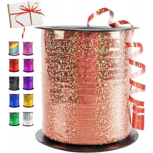 450m/500 Yards Rose Ou Bobine Ruban Bolduc-Paquet Cadeau M&eacute;tallique Brillant Pour Emballage,Ballon Et Accessoire De D&eacute;coration-Bricolage,Mariage,Anniversaire Et No&euml;l - Neuf