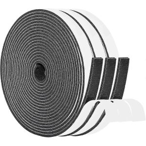 Joint d'isolation de fenêtre de porte 3 rouleaux 15mmx5mmx5m,résistant aux courants d'air noir blanc - Neuf