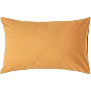 Kalanka-Taie D`Oreiller 50x75 Cm En 100% Coton &Eacute;gyptien 200 Fils, Taie D`Oreiller Rectangulaire Coloris Jaune Moutarde - Neuf