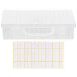 Hjlian Boite De Rangement Pour Accessoires De Peinture Diamantee, 64 Grilles, Pour Outils, Perles, Bijoux, Accessoires De Bricolage - Neuf