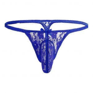 Hommes S G-String T-Back Shorts Hommes Sous-Vêtements Hommes Élégant Motif Dentelle Hommes Strings Et G Strings Sous-Vêtements Gay Cueca Masculina - Neuf