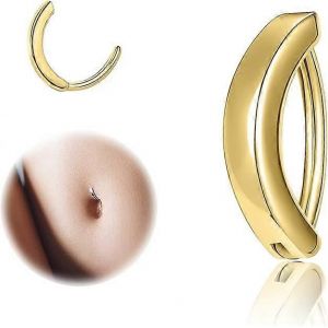 Piercing Au Nombril Pour Les Femmes,Piercing Au Nombril En Argent 925,Bijoux De Barre De Nombril Incurvé Inversé,Bijoux De Corps - Neuf