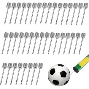Acdsgd-Lot De 40 Aiguilles Pour Pompe De Football, Adaptateur De Pompe De Football Avec Trous Lat&eacute;raux, Aiguilles Pour Pompes, Aiguilles De Gonflage De Ballon, Pour Gonfler Les Ballons De Sport, Volley-Ball - Neuf