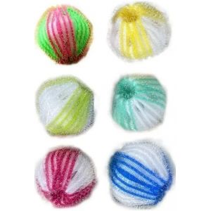 MEVRONISSHOP-Lot de 5 boules d'&eacute;pilation r&eacute;utilisables color&eacute;es pour machine &agrave; laver, boules de s&eacute;chage pour v&ecirc;tements, chiens, chats, animaux domestiques, boules de lavage, fournitures m&eacute;nag&egrave;res, li - Neuf