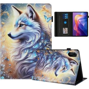 Kal-Coque Pour Xiaomi Redmi Pad 2 11 Pouces Impression Graphique Housse En Tablette Cuir Pu Protection Pour Xiaomi Redmi Pad 2 11 Pouces Loup Blanc - Neuf