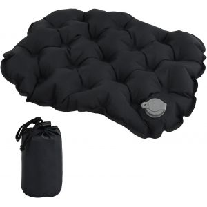Coussin De Siège Gonflable,Tapis De Camping Pliable Imperméable,Coussin Assise Ergonomique Confort Léger,Coussin De Chaise De Bureau,Coussin Air Gonflable Plage Voyage Voiture Extérieur (Noir) - Neuf