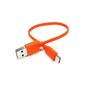 Câble de charge type-C compatible avec JBL Charge 4, Flip 5, Pulse 4, JR POP, Endurance Peak, JBLCHARGE4BLKAM pour casque Bluetooth sans fil (25cm/orange) pour Smartphone - Neuf