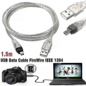 C&acirc;ble de donn&eacute;es USB MiniDV vers PC FireWire IEEE 1394 pour le montage vid&eacute;o de cam&eacute;scopes HDV - Neuf