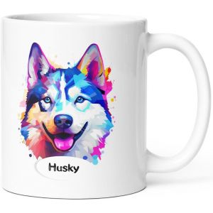 Eryi-Mug Chien Husky Tasse Message Humour Drôle Race Animaux. Idée Cadeau Original Et Beau Ami Homme Femme Enfant Collègue Pour Anniversaire Noël - Neuf