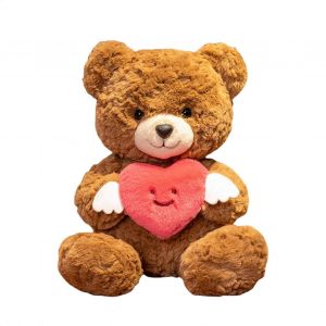 Ours En Peluche Rouge De 25 Cm, Id&iquest;&iquest;Al Pour La Saint-Valentin, Les Calins Et Les Cadeaux Pour Femmes, Petites Amies, Anniversaires Et D&iquest;&iquest;Corations De Chambre. - Neuf