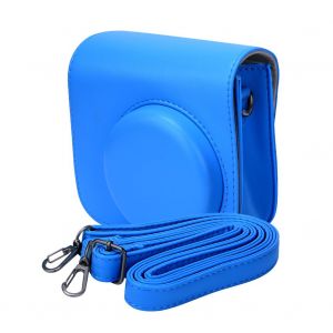 Etui de protection en cuir PU pour appareil photo Fujifilm Instax mini 8/8+/9 (bleu fonce) - Neuf