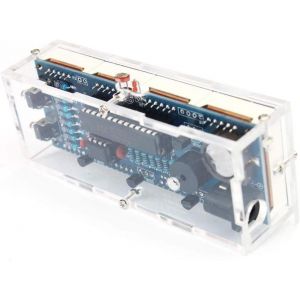 ERYI-Horloge Parlante Numérique Compacte À 4 Chiffres Led Kit De Bricolage Contrôle De La Lumière Température Date Heure Affichage Boîtier Transparent(Vert) - Neuf