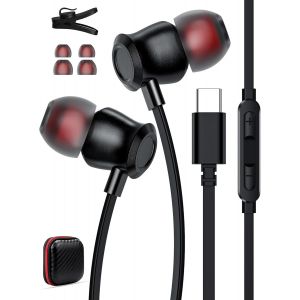 Ecouteurs USB C pour iPhone 16 15 Samsung A54 A53 A34 A33 S24 Ultra S23,Écouteurs USB Type C Intra Auriculaires avec Micro et Contrôle du Volume pour Xiaomi 13T POCO X6 Pro Pixel 9 Pro 8 7a 6a - Neuf