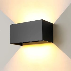 24w Cob Led Applique Murale Interieur Exterieur Angle Réglable,Éclairage Luminaire Murale En Aluminium Ip65 Étanche,Lumière C 3000k Pour Couloir Jardin Chambre,Noir - Neuf