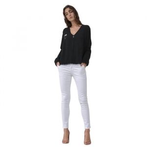 Jean Femme - X-Max - Slim Fit - Taille Haute - 70% Coton - Blanc - Neuf