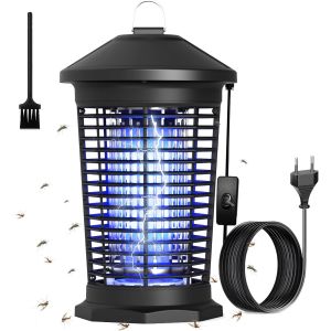 CHECARZHN--NO1-Lampe Uv Anti Moustique 4500V 20W Avec Interrupteur & Câble 2M - Appareil Anti Insecte Exterieur/Interieur, Lumiere Bleue Tueur De Moustiques/Mouches Pour Jardin, Maison, Chambre - Neuf
