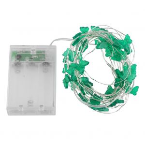 Hjlian Guirlande Lumineuse Papillon A Piles 50 Led, Decoration Suspendue Pour Mariage, Jardin, Blanc Chaud - Neuf