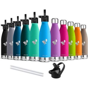 Shiba-Bouteille D'eau En Acier Inoxydable Isolé À Double Mur - 500ml - Gourde Isotherme Étanche Sans Bpa, Gourde Inox Bouche Stand[2 - Neuf