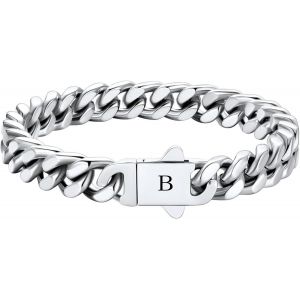 Eryi-Bracelet Pour Femme En Acier Inoxydable Avec Inscription En Allemand « Mère Fille » - Personnalisable - Argent - Bracelet Réglable - Cadeau Pour Maman Papa Grand-Père - Neuf
