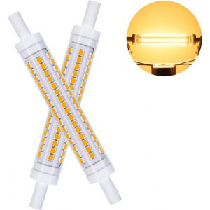 Kalanka-Ampoules Led R7s 118mm, Ampoule Led 10w Remplace 100w Halog&iquest;&iquest;Ne, Ac230v Blanc Chaud 2700k,1100lm, Non Gradable, Angle De Faisceau 360&iexcl;&Atilde;,Pour Couloir/Plafonnier/Lampe De Sol, Pack De 2 - Neuf