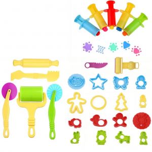 Ensemble de 29 outils pour pate a modeler et emporte-pieces pour enfants, pate a modeler, argile, jouets educatifs, coffret cadeau - Neuf