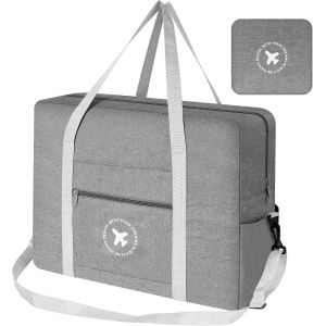 Kalanka-Sac De Voyage Pliable 45x36x20cm, Sac De Bagage À Main Léger Pour Easyjet, Sac Cabine Avion Sac De Sport Avec Bandoulière (Gris) - Neuf