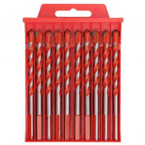 XYONG Lot de 10 forets multifonctions a manche triangulaire, diametre 8 mm, outil manuel de percage - Neuf