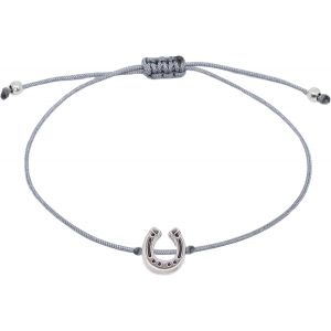Eryi-Bracelet Fer À Cheval Pour Femme En Argent (Taille Réglable Jusqu'à 21 Cm) - Bracelet Porte-Bonheur Pour Femme Et Fille - Gris - Avec Emballage Cadeau - Neuf