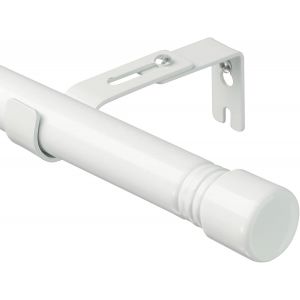 Barre À Rideaux Blanc Extensible,76-116cm,Tringle À Rideaux Réglable En Métal,Barre À Rideaux À Disques Avec Supports Et Embouts Pour Chambre À Coucher,Salon - Neuf
