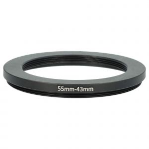 vhbw Bague d'adaptation Step-Down 55 mm vers 43 mm compatible avec Casio appareil photo - R&eacute;ducteur, m&eacute;tal - Neuf