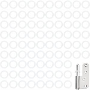 Lot de 200 Rondelles pour Gonds de Porte Rondelles pour Charni&egrave;re de Porte Rondelle Nylon Plate Gond Anneaux de Montage 10 mm x 15 mm x 1 mm(Blanc) - Neuf