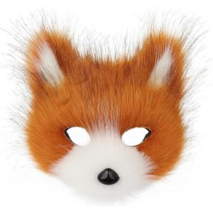 Masque Animal Renard Loup Halloween F&ecirc;te Cosplay Costumes Accessoires Peluche Chat Demi-Visage Masque Carnaval No&euml;l Mascarade.[J267] - Neuf