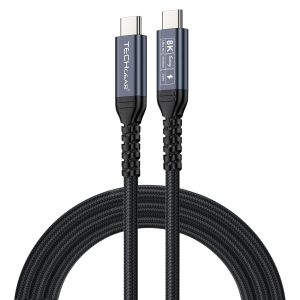 C&acirc;ble de charge USB 4 Gen 3 240 W [2 m] PD 3.1, 40 Gbit/s, &eacute;cran vid&eacute;o Ultra HD 8K/4K 60 Hz, E-Mark compatible avec Thunderbolt 4/3, MacBook XPS, Surface Pro, station d'accueil, SSD - Neuf