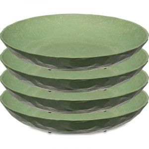 Koziol Club 220m Set De Quatre Assiettes Nature Leaf Green - Neuf