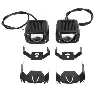 Lot De 2 Feux Antibrouillard Jaunes Et Blancs Pour Moto, Etanches Ip67, Eclairage Auxiliaire Pour Voiture, Camion, Vtt, Voiturette De Golf - Neuf