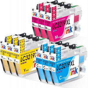 LC3219XL pour Cartouche d'encre LC3219 LC3217 pour Compatible avec MFC-J5330DW MFC-J5335DW MFC-J5730DW MFC-J5930DW MFC-J6530DW MFC-J6930DW (3 Cyan, 3 Magenta, 3 Jaune - Neuf