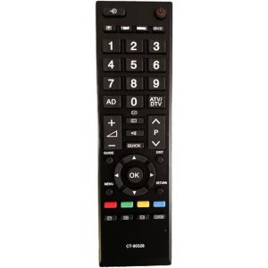 Remplacement pour télécommande Toshiba CT-90326 pour télécommande Universelle Toshiba TV 40LV675 40LV675D 40LV703G1 40LV733F 40LV733N 40LV833F 40LV833G 42HL833F 42HL833G 26EL933G 39L2337DB 40HL933G - Neuf