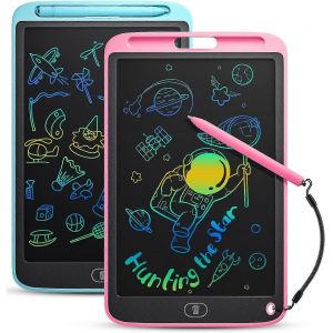 Tablette d'&eacute;criture LCD,paquet de 2 jouets de planche de griffonnage de 10 pouces pour les tout-petits,les enfants,tablettes de dessin color&eacute;es pour 2,3,4,5,6,7,8 ans,gar&ccedil;ons et filles, - Neuf