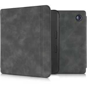 Guop-Coque Liseuse Compatible Avec Tolino Vision 6 - Coque À Rabat Magnétique En Simili Cuir Pour Liseuse - Gris Foncé - Neuf