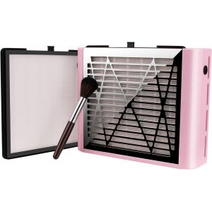 Aspirateur Ongle Professionnelle Avec Brosse Et 2 Filtres S¿60w Aspirateur Manucure Poussiere Ongle (Rose) - Neuf