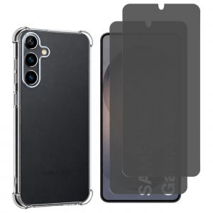 Coque antichoc pour Samsung Galaxy S26 et 2 Verres Tremp&eacute; Noir Anti Espion Vitre Protection Ecran Phonillico&reg; - Neuf