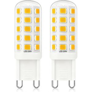 Kalanka-Lot De 2 Ampoules Led G9 - Classe &iquest;&iquest;Nerg&iquest;&iquest;Tique B 3 W/580 Lm - 25 W 28 W 33 W 40 W - &iquest;&iquest;Quivalent Aux Ampoules Halog&iquest;&iquest;Nes G9 - Intensit&iquest;&iquest; Non Variable - Culot Gu9 - Ampoule Led &iquest;&iquest; &iquest;&iquest;Conomie D'&iquest;&iquest;Nergie - Neuf