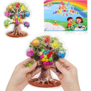 ERYI-Jouet Sensoriel Anti Stress Pour Enfants, Jouets Sensoriels De Tri Des Couleurs, Jouets Éducatifs De Correspondance Des Couleurs, Pour Les Enfants D'Âge Préscolaire - Arbre - Neuf