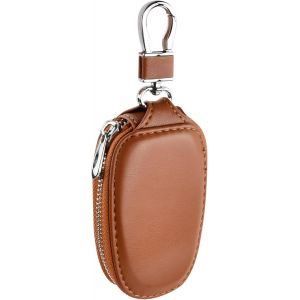 Etuis Porte Clés,Porte Cle Voiture en Cuir,Étui à Clé de Voiture avec Fermeture Éclair et Crochet en Métal,Sac à Clé de Voiture,Porte-Clés de Voiture pour Hommes,Femmes.[D17] - Neuf
