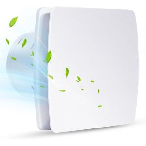 Extracteur d'air 100mm,Ventilateur de Salle de Bain Silencieux Blanc au Plafond et Montage Mural avec Clapet Anti-Retour pour WC,Cuisine,Fenêtre Loft et Cave,IPX4.[I289] - Neuf