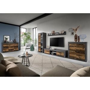 Wohnen Jam X8BB4T50 &Eacute;tag&egrave;re Murale en Imitation Bois Vieilli 140 x 20 x 15 cm - Neuf