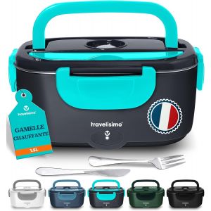 Tianyi-Gamelle Chauffante 80w Lunch Box Chauffante 1,5l Chauffe Plat Voiture 3 En 1 220v 24v 12v, Gamelle Chauffante Allume Cigare, Acier Inoxydable, Boite Chauffante Repas Pour Voyage Et Bureau - Neuf