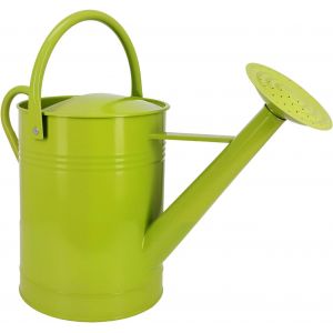 NouvelHorizonstore-Arrosoir M&eacute;tallique 6,5L Acier Galvanis&eacute; - R&eacute;sistant &agrave; la Rouille, Bec Verseur Amovible, Poign&eacute;e Mobile, Pot d'Arrosage pour Plantes Int/Ext, Jardin, Pelouse et Fleurs (Vert) - Neuf