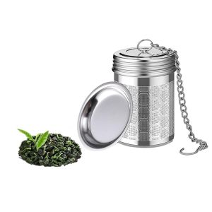 Infuseur &Agrave; Th&eacute; En Vrac En Acier Inoxydable Avec Bac D'&eacute;gouttement Et Passoire &Agrave; Mailles Extra Fines - Neuf