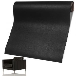 Mevronisshop-Patch De R&eacute;paration En Cuir, 60 X 137cm Simili Cuir Autocollant, Rouleau Adh&eacute;sif Pour Canap&eacute;s, Si&egrave;ges De Voiture, Sacs &Agrave; Main, Vestes, Bricolage, Artisanat (Noir) - Neuf
